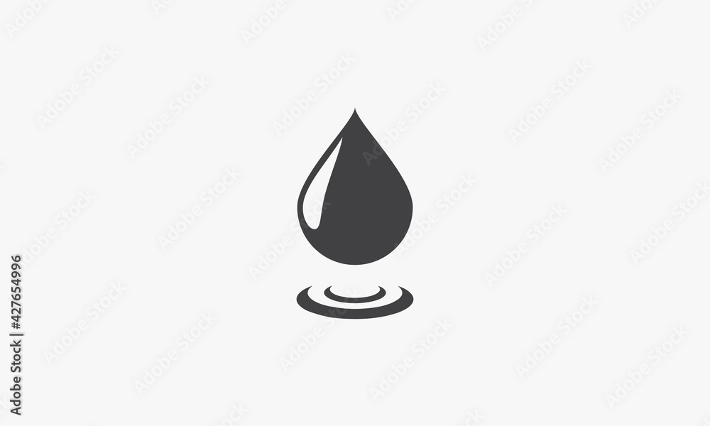 Fototapeta premium droplet vector illustration on white background. creative icon.