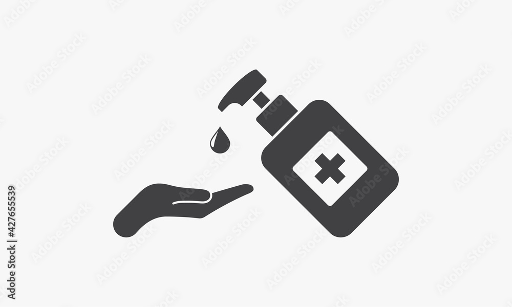 wash hand vector illustration. creative icon isolated on white background.
