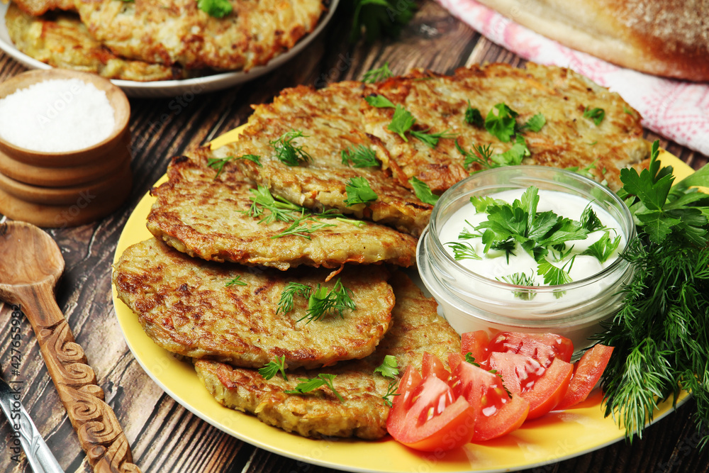 Draniki - a national dish of Belarus Draniki - a national dish of Belarus