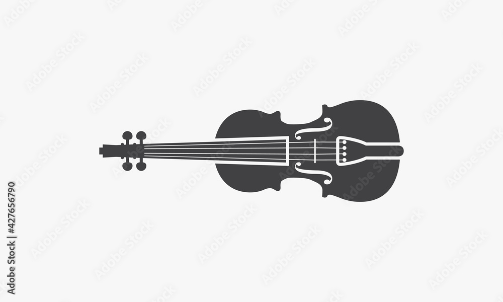 Fototapeta premium violin icon. vector illustration. isolated on white background.