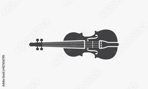 violin icon. vector illustration. isolated on white background.