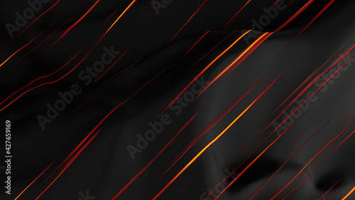 3d rendering of a surface with fire veins appearing