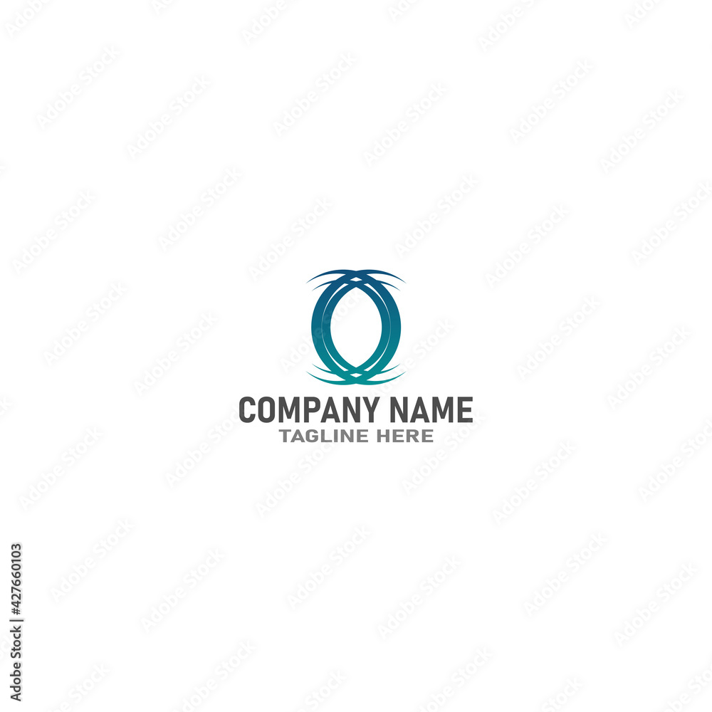 abstract cirle with waves illustration logo icon for beauty and fashion company