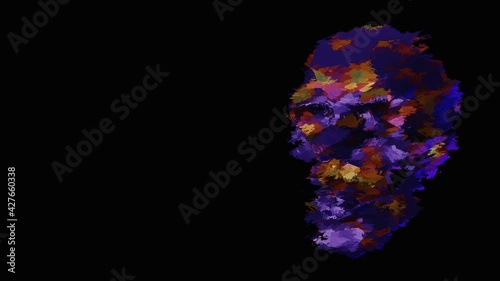 abstrakter Textur Hintergrund digital painting Pöster Postkarten Tapete