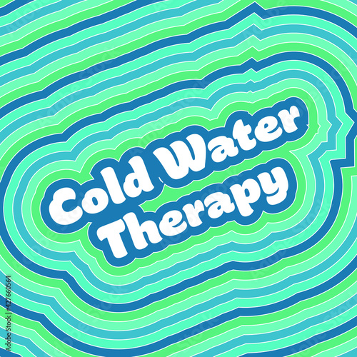 Cold water therapy graphic with concentric stripes
