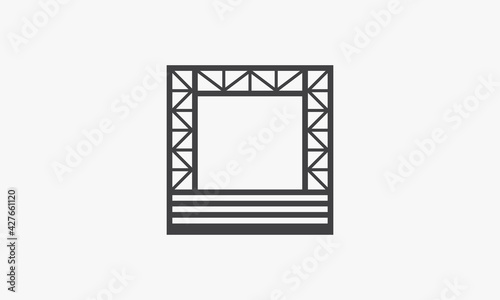 stage icon. isolated on white background. vector illustration.