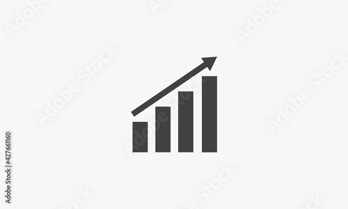 Free Download arrow up growth graph finance icon flat vector. - GFXLoad