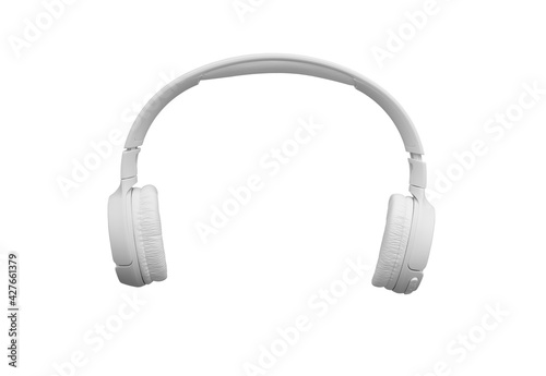 single white bluetooth wireless headphones