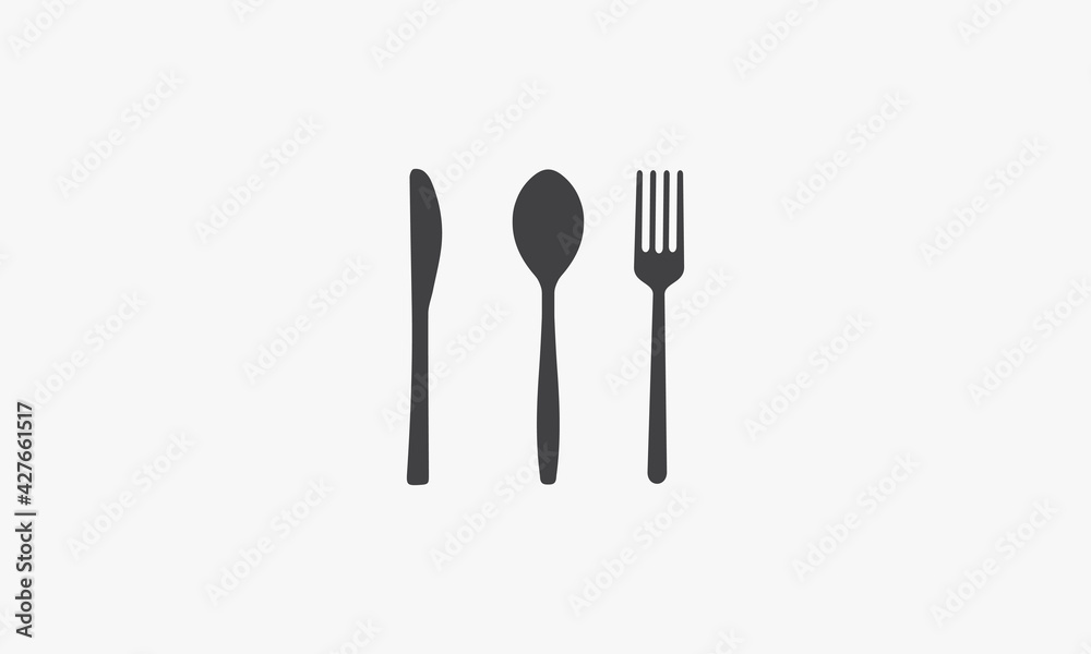 knife spoon fork icon. vector illustration.