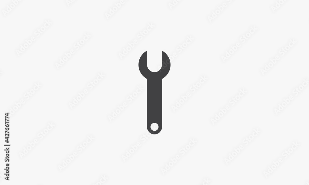 wrench icon design flat vector illustration. isolated on white background. wrench icon design flat vector illustration. isolated on white background.