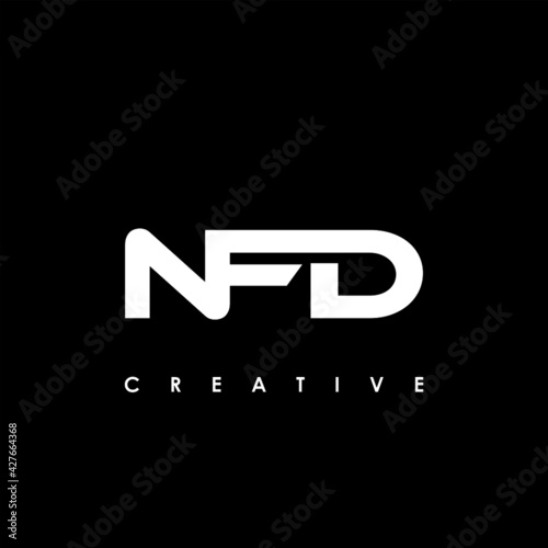 NFD Letter Initial Logo Design Template Vector Illustration