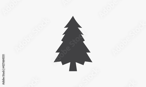 tree pine christmas icon design flat vector.