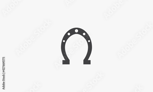 horseshoe icon. isolated on white background. vector illustration.