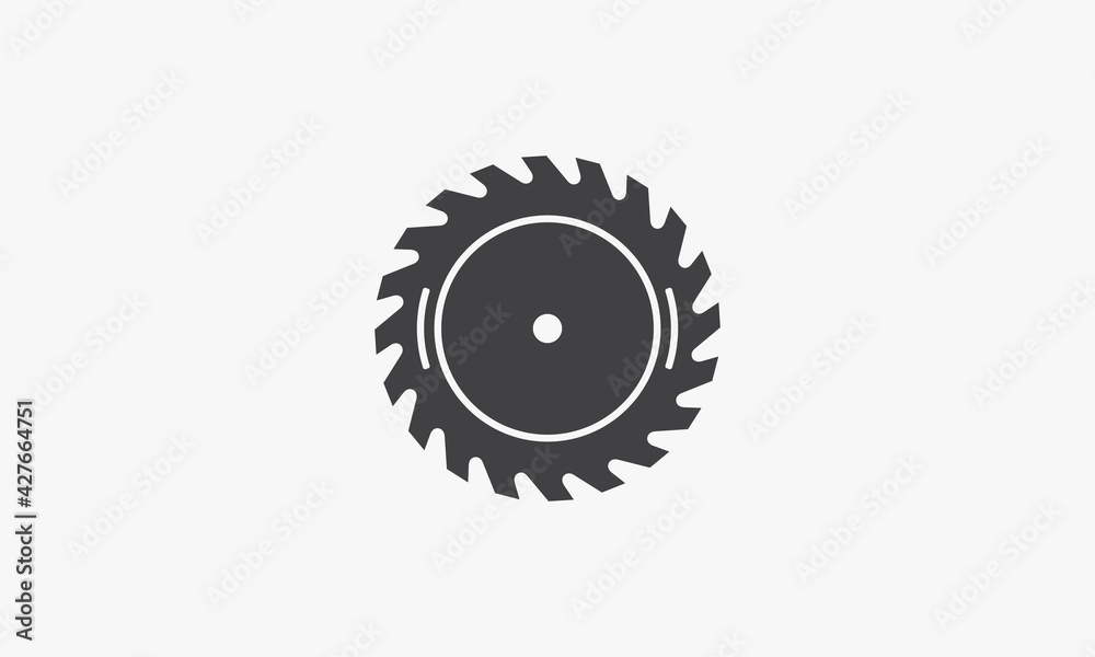 circular saw icon. vector illustration. isolated on white background.