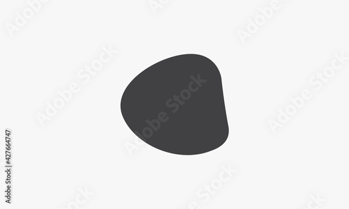 stone simple icon flat vector. isolated on white background.