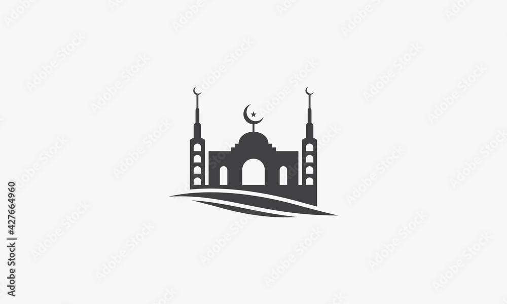 mosque icon. vector illustration. isolated on white background.