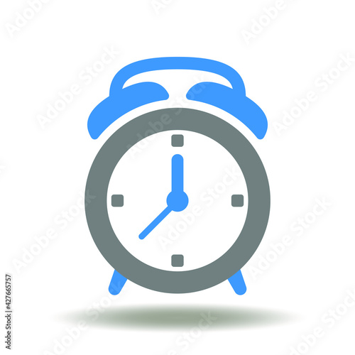 Alarm clock vector illustration. Time wake symbol. Agile icon.