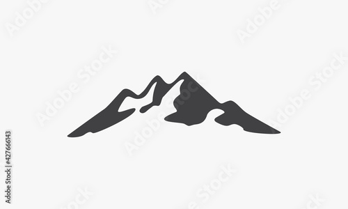 mountain snow icon design vector. isolated on white background.