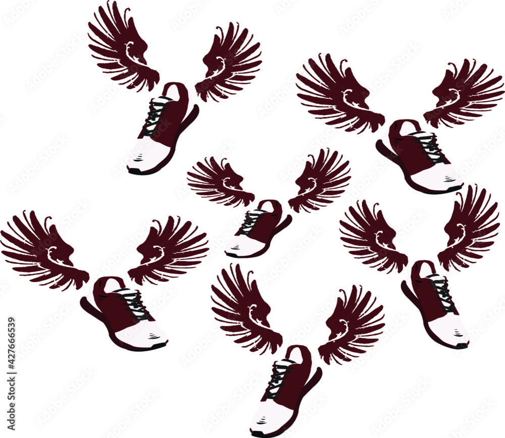 Fototapeta premium Flying sneakers