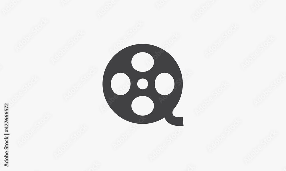 film roll icon. vector illustration on white background. film roll icon. vector illustration on white background.