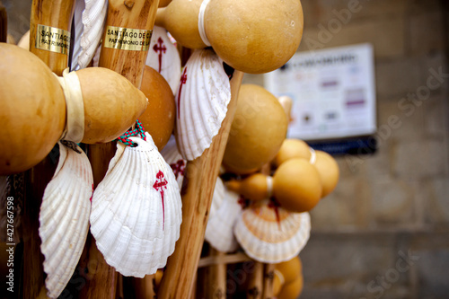 Fotografie, Obraz shell souvenir from the Camino de Santiago, Spain