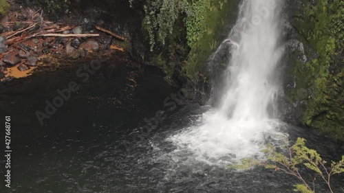 Rio Bonito waterfall at the entrance of Cerro Bayo in Argentine Patagonia. Neuquen. photo