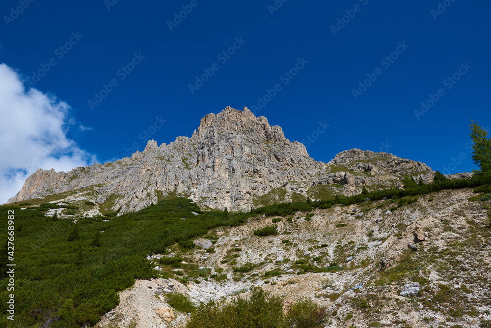 Auf dem Passo di Falzarego zwischen Cortina d’Ampezzo und Malga Castello
