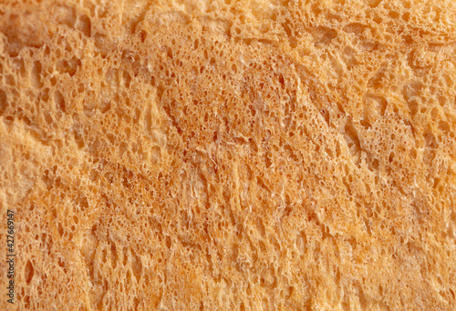Fresh crusty bread as background.