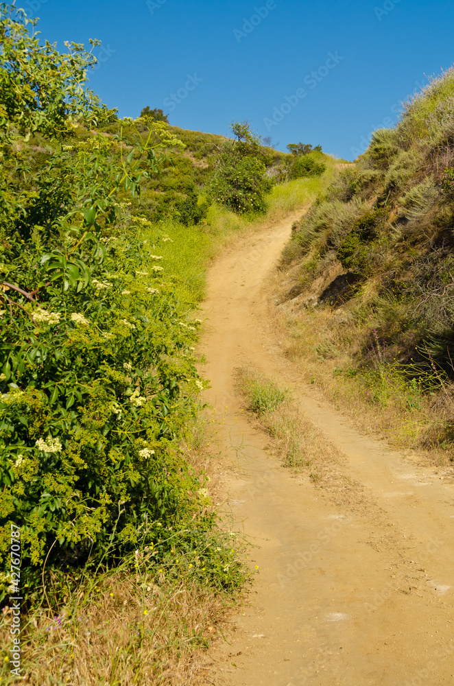 Fragment of the trail at Simi Valley, California, US Fragment of the trail at Simi Valley, California, US
