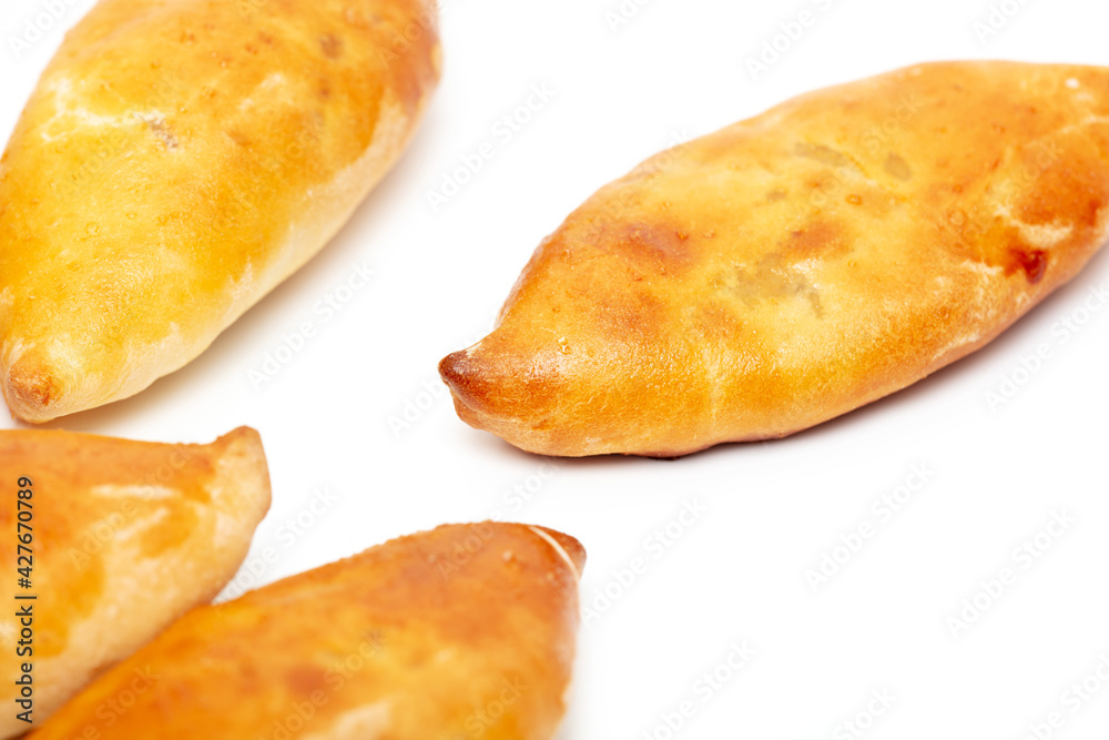 Cabbage patties isolated on a white background. Cabbage patties isolated on a white background.