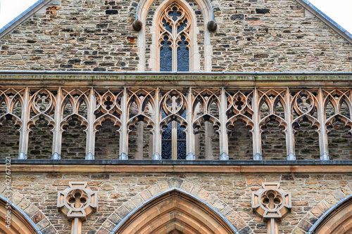 Photography Gothic Revival architectural features of Saint Paul's Anglican Church in Toronto