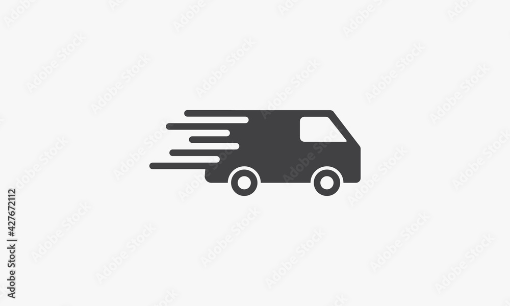 delivery car icon. vector illustration.isolated on white background. delivery car icon. vector illustration.isolated on white background.