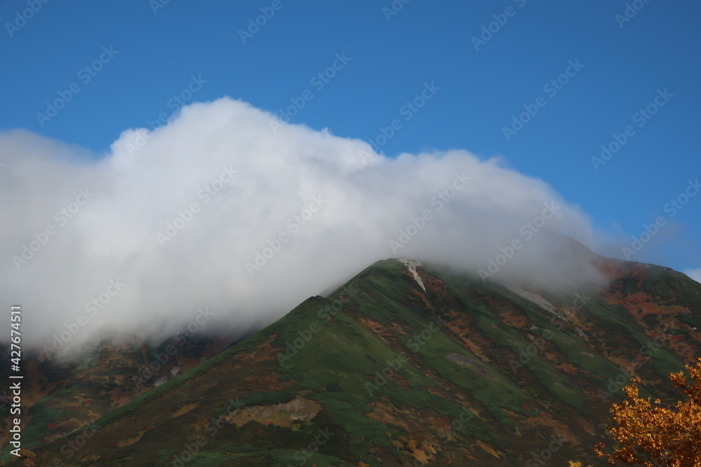 clouds over the mountain