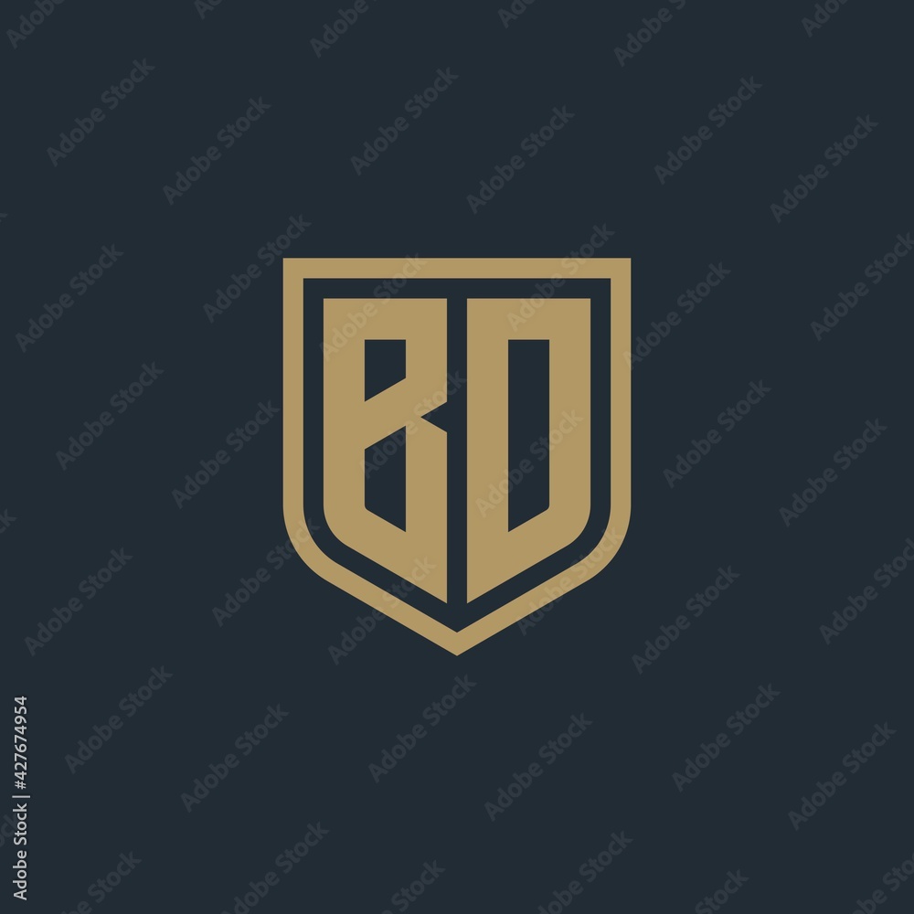 BD letter initial shield logo frame design Inspiration BD letter initial shield logo frame design Inspiration
