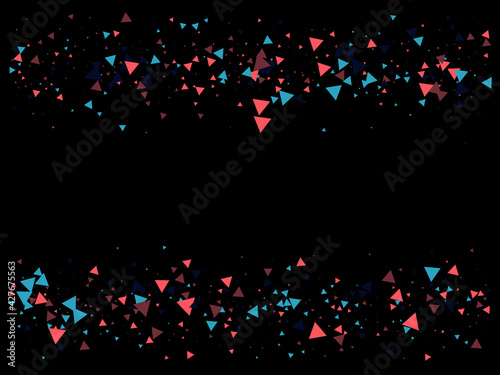 Fototapeta Naklejka Na Ścianę i Meble -  Triangle Explosion Confetti. Textured Data Particles Blast. Triangles