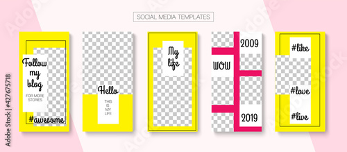 Modern Stories Vector Background.