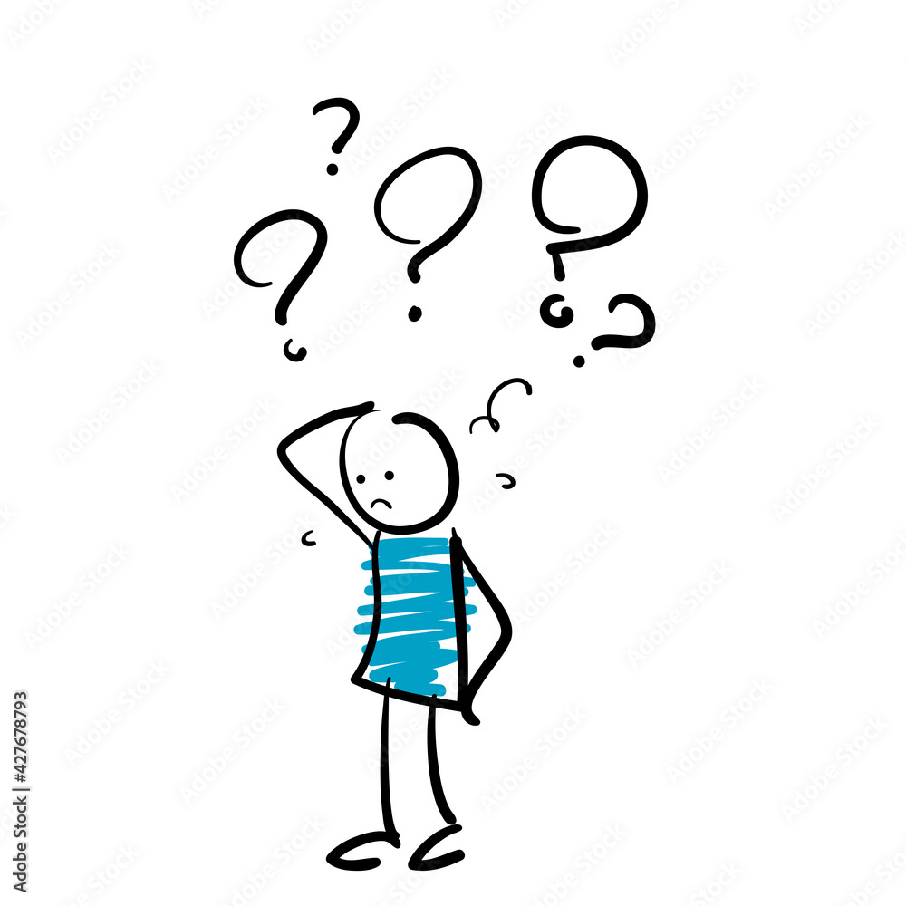 hand drawn people confuse to Decide right solution for questions dilemma situations illustration in doodle hand drawn people confuse to Decide right solution for questions dilemma situations illustration in doodle
