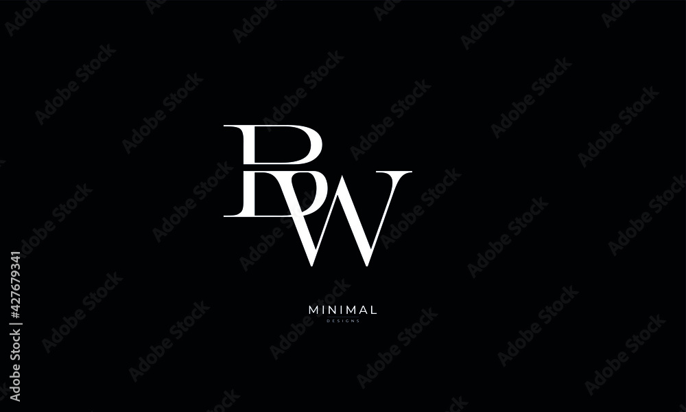 Alphabet letter icon logo BW Alphabet letter icon logo BW