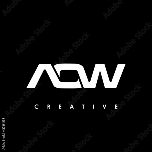 AOW Letter Initial Logo Design Template Vector Illustration photo