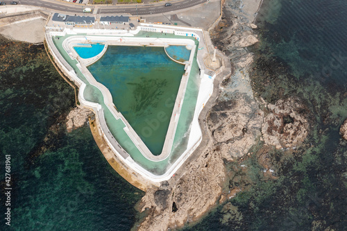 Εκτύπωση καμβά Aerial image of Jubilee Pool, Penzance, Cornwall, UK