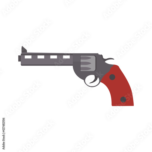 Pistol gun weapon vector illustration black crime handgun. War pistol trigger icon bullet. Isolated danger military army firearm ammunition silhouette symbol. Police arm hand element caliber drawing