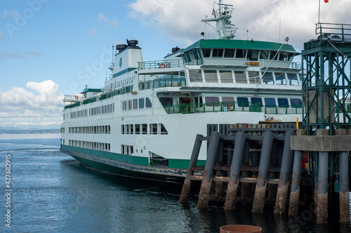 Washington State ferry docked