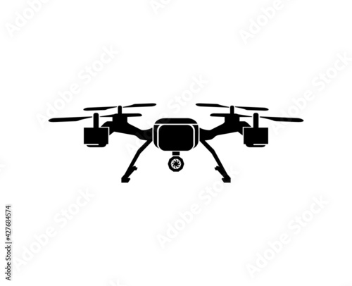 drone icon vector isolated on white