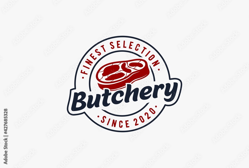 Obraz premium butchery logo design.