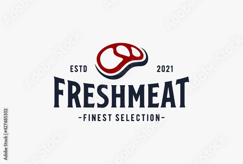 fresh meat logo design.