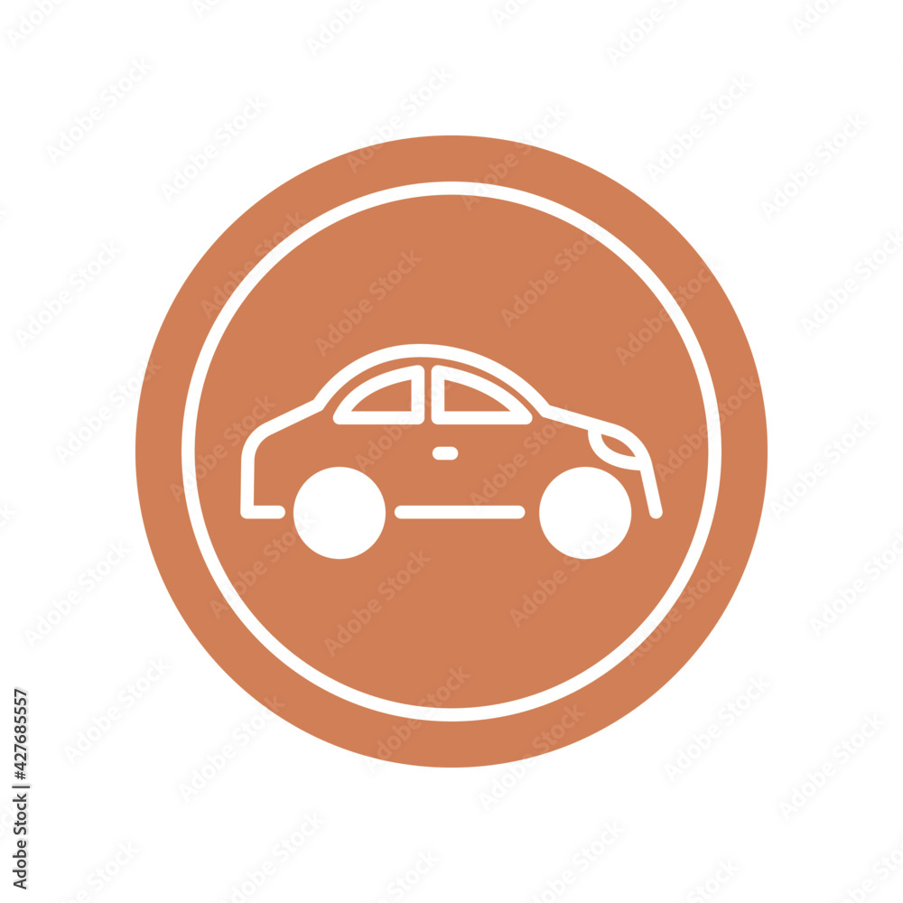 custom made wallpaper toronto digitalCar icon, simple logo, circle icon of the car, driving, travelling