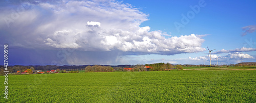 Wallpaper Mural Storm front comes over land, storm is approaching near billerbeck germany Torontodigital.ca