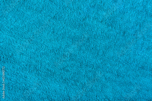 Blue towel cloth close-up