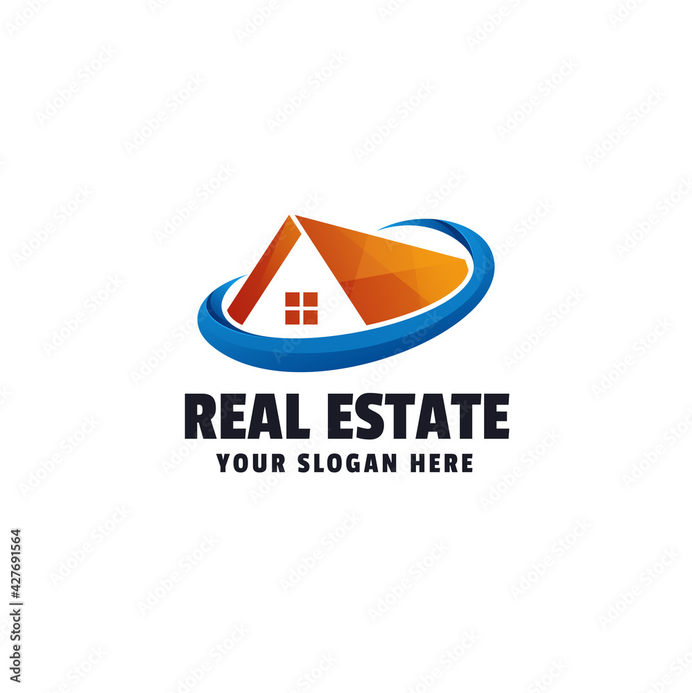 Fototapeta premium Real Estate Gradient Logo Template