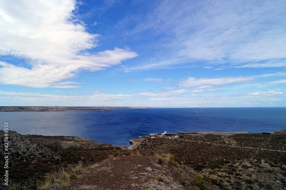 Paisagem com vista para o mar na Península Valdés / Argentina